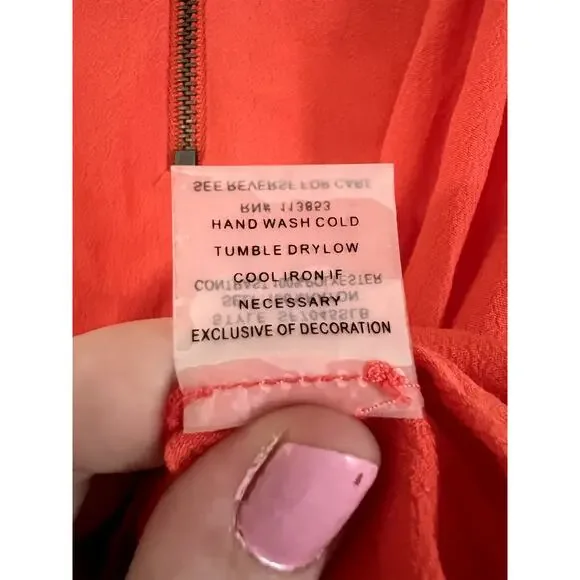 Women's Orange Pixley Zip Zipper Tank Top Size Medium - Picture 5 of 7